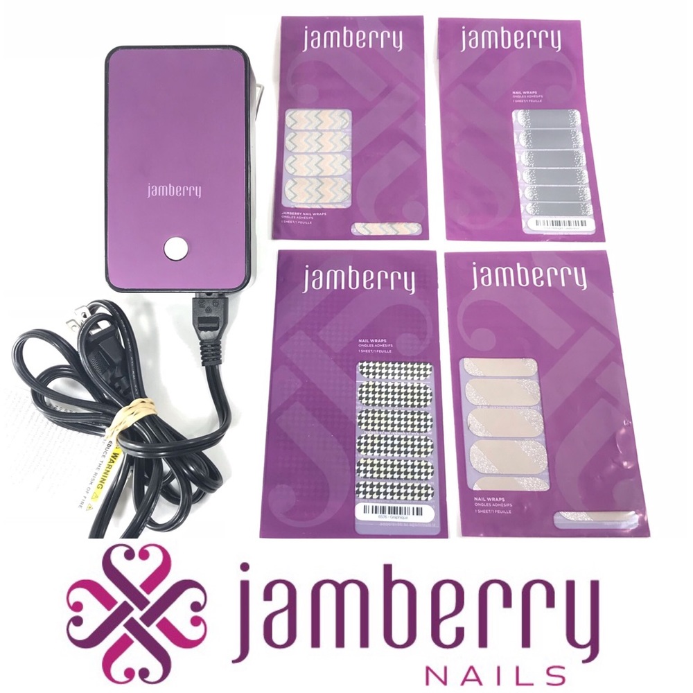 Jamberry Nail Wraps Lot Of 4 and Heater Lot